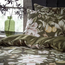 Edinburgh Weavers Lavish Floral Duvet Cover Set Moss