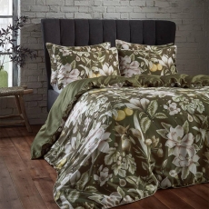 Edinburgh Weavers Lavish Floral Pillowcase Pair Moss