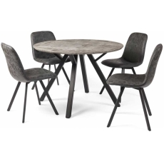 Titan Round Dining Table & Four Dining Chairs