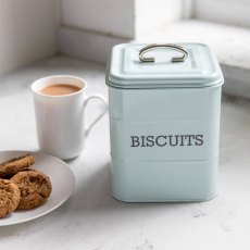 Living Nostalgia Biscuit Storage Tin Blue