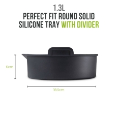Silicone Round Solid Tray With Divider