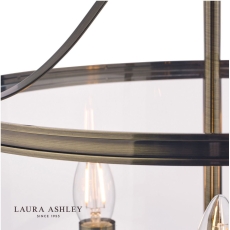 Laura Ashley Harrington 3 Light Pendant Antique Brass