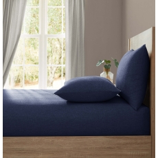 Lazy Linen Extra Deep Fitted Sheet Navy