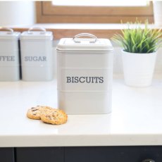 Living Nostalgia Biscuit Storage Tin Grey