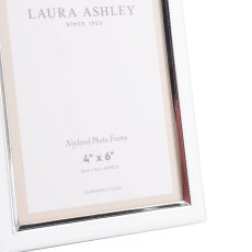 Laura Ashley Neyland Photo Frame Polished Silver 4x6'