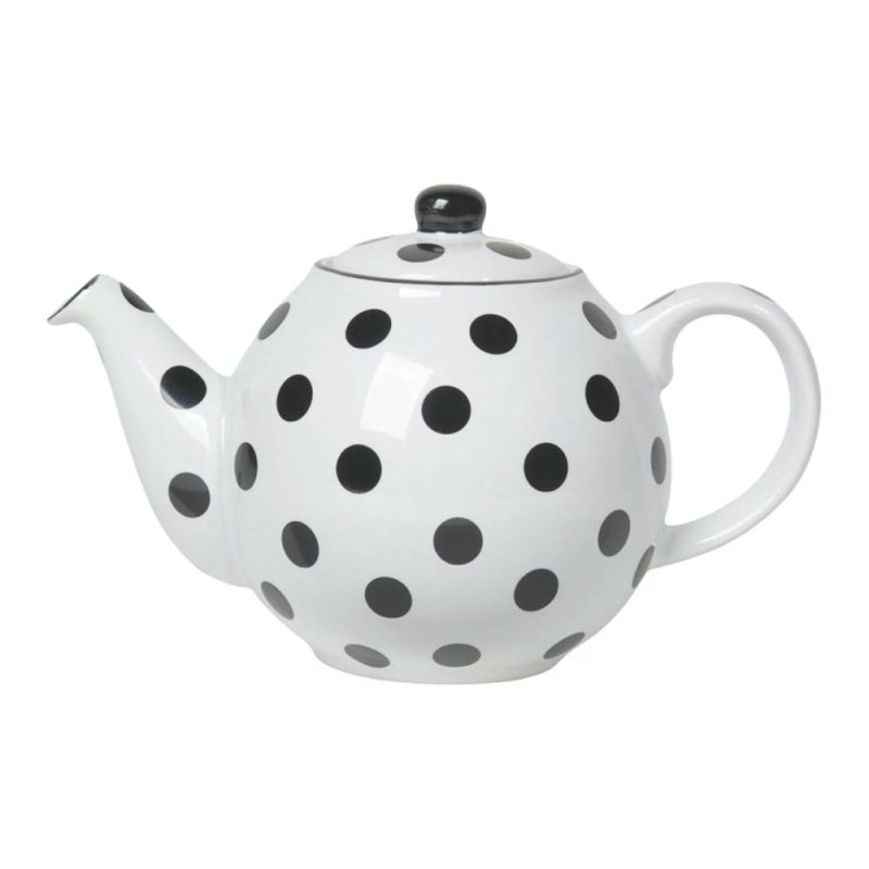 London Pottery Globe Teapot 2 Cup Black Spot