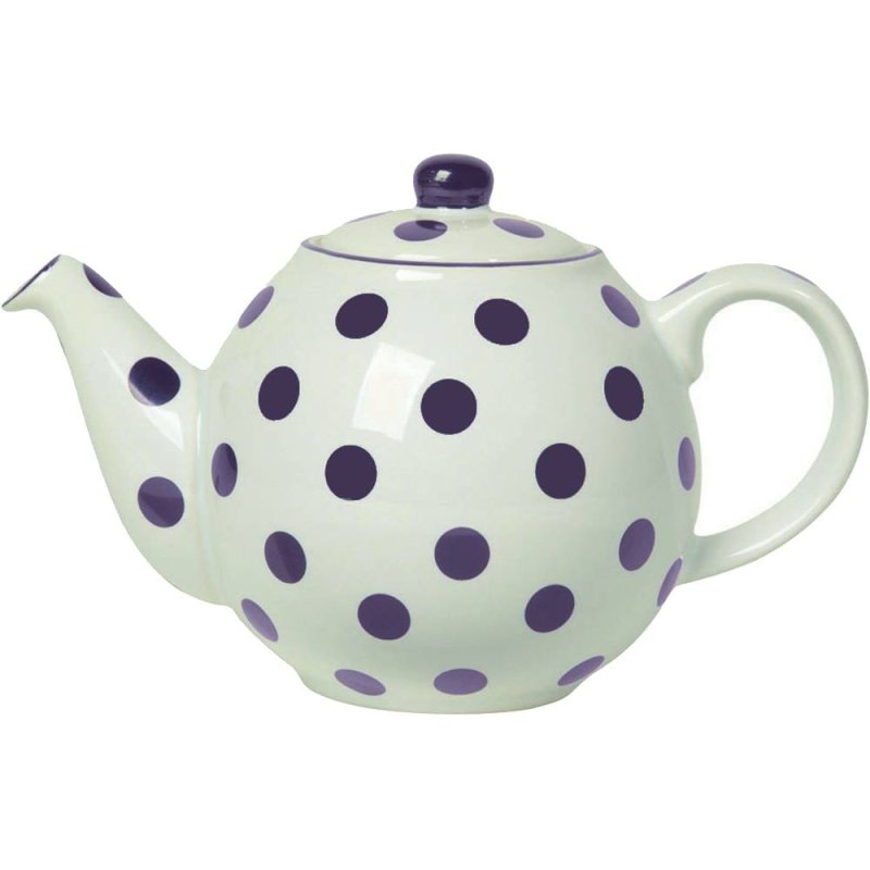 London Pottery Globe Teapot 4 Cup Aubergine Spot