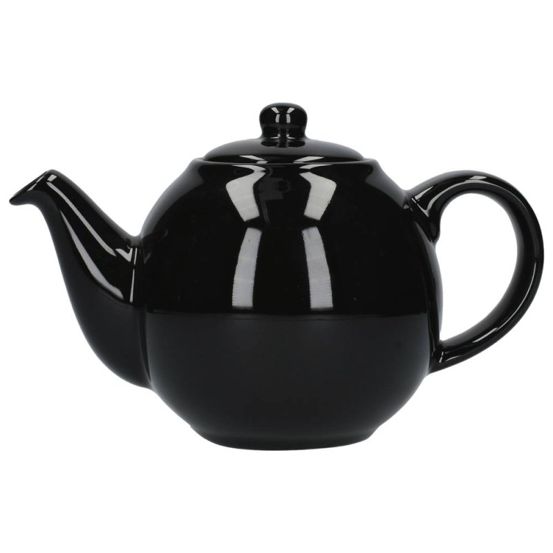 London Pottery Globe Teapot 6 Cup Gloss Black