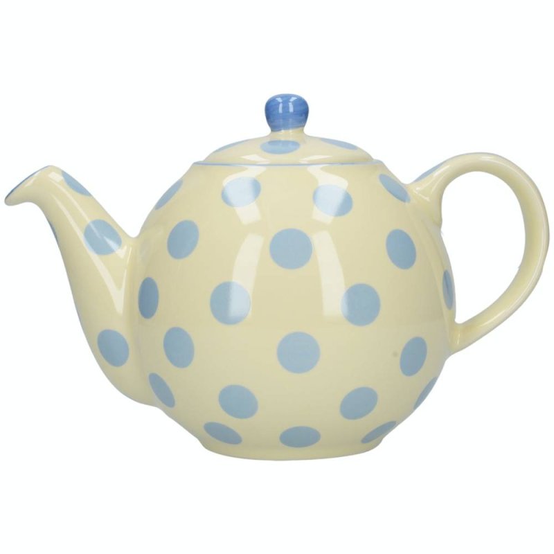 London Pottery Globe Teapot 4 Cup Blue Spot