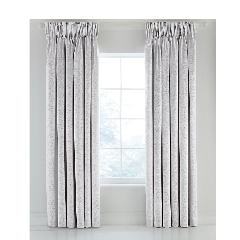 Fable Beaumont Curtains 168 x 183cm Silver
