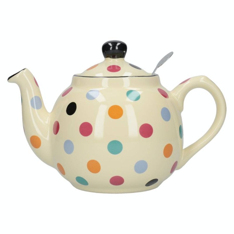London Pottery Farmhouse Teapot 4 Cup Multi Spot