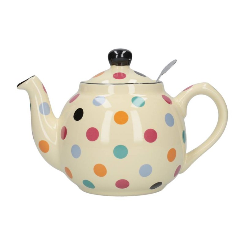 London Pottery Farmhouse Teapot 6 Cup Multi Spot