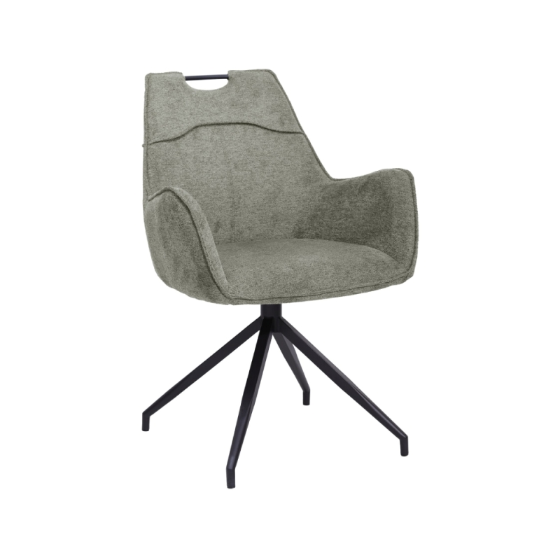 Orion Magnus Swivel Dining Armchair Green