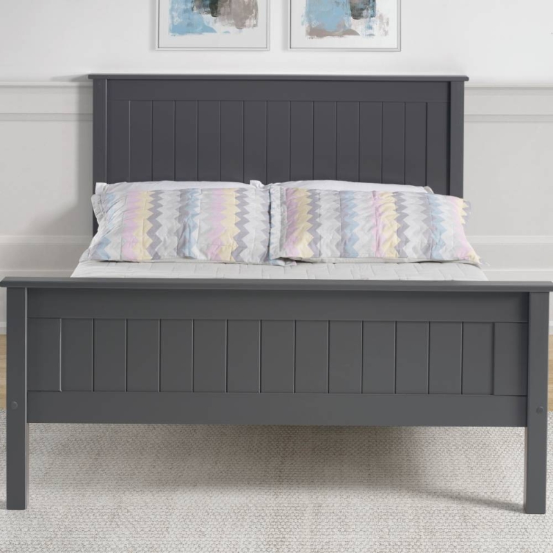 Tatum Dark Grey High Footend Bed Frame
