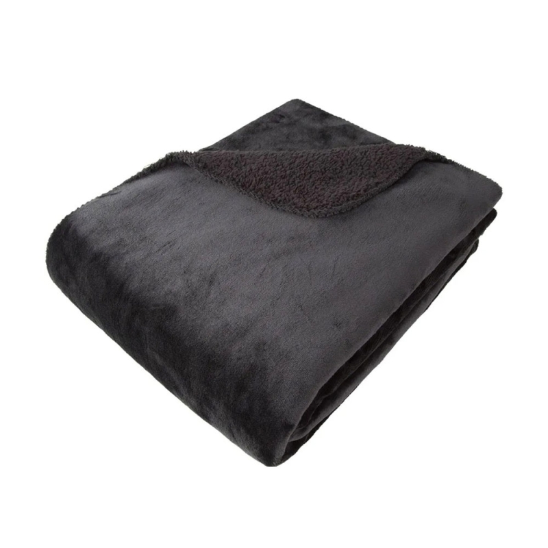 Cosy Soft Fleece Throw Black 150cm x 200cm