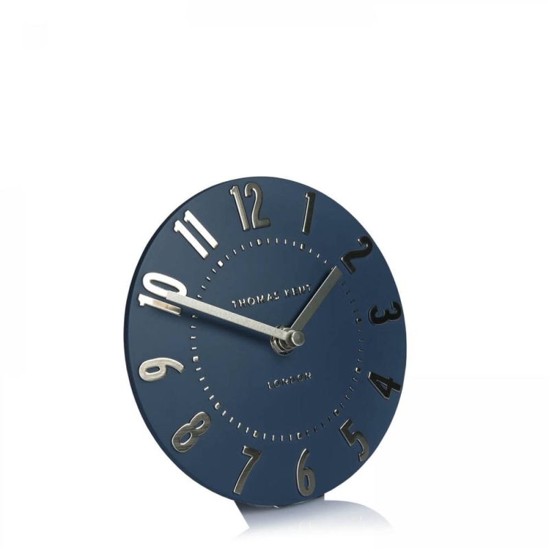 Thomas Keny Mulberry 6" Mantel Clock Midnight Blue