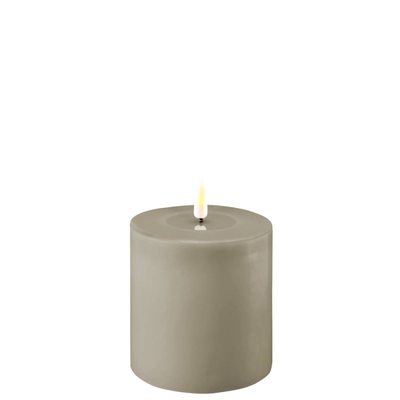 Deluxe Homeart Real Flame Led Candle Sand - 10 x 10cm