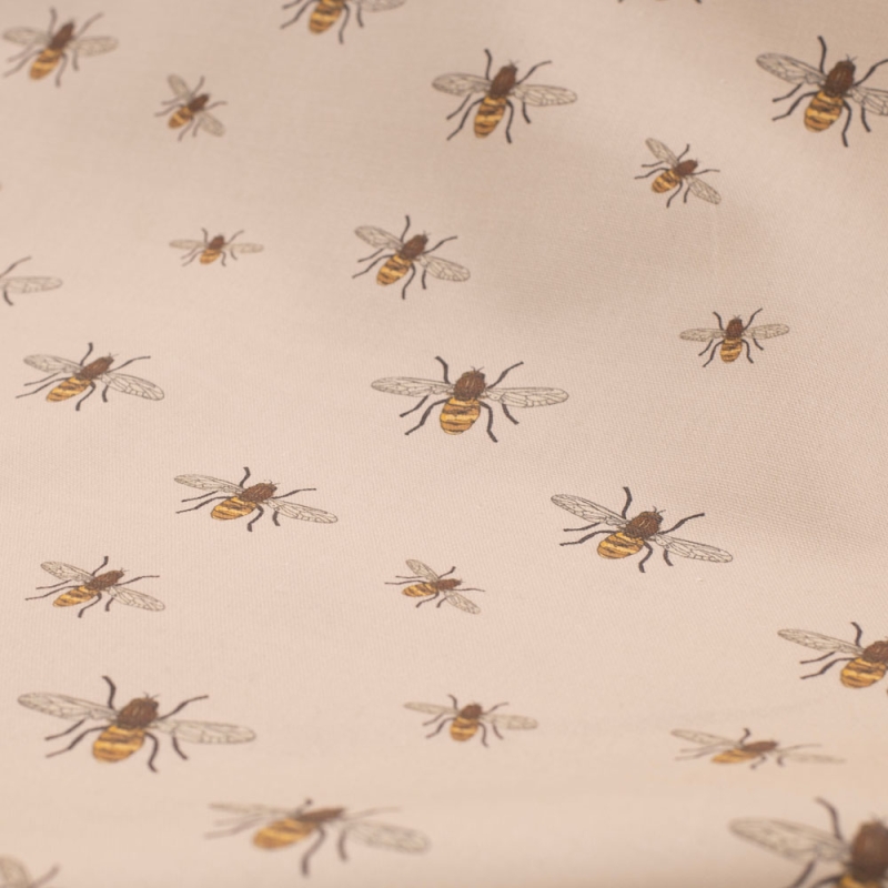 Bees Beige Fabric