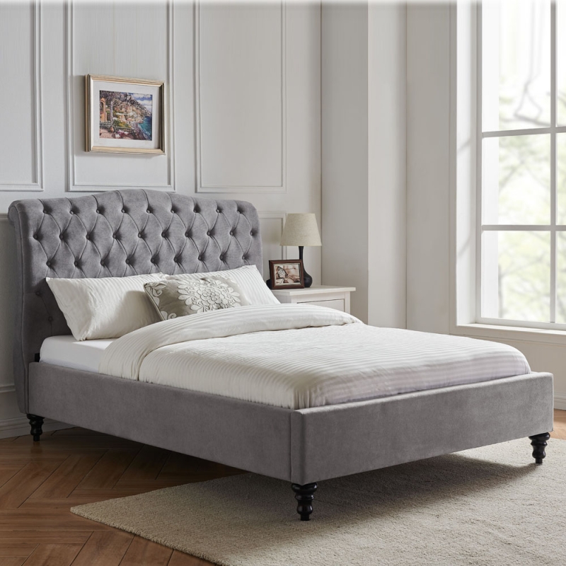 Rushbrooke bed frame light grey