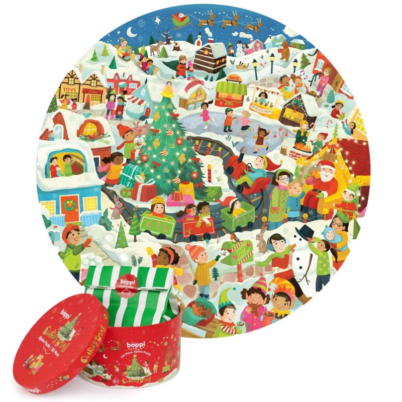 Boppi 150pc Roudn Jogsaw Puzzle - Christmas
