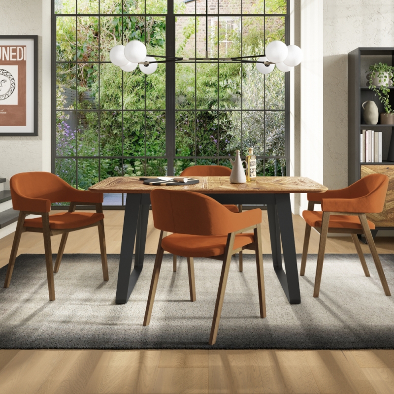 Elton Extending Table 160-205cm & 4 Christopher Chairs Lifestyle
