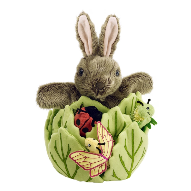 The Puppet Company Hide Away Puppets - Rabbit in a Lettuce