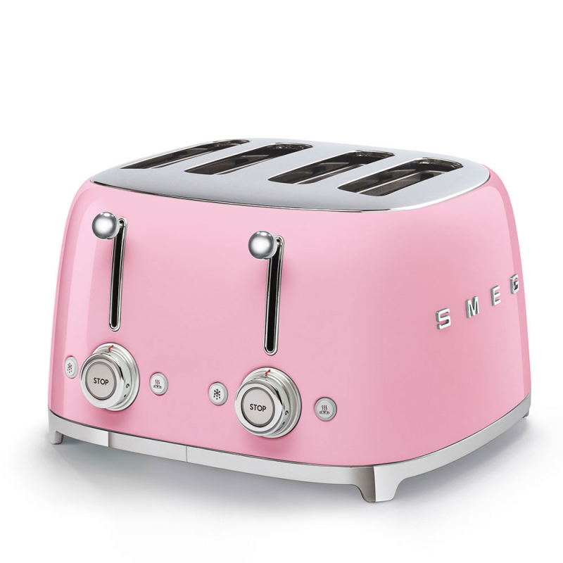 Smeg 50's Style Retro 4 Slice Toaster Pink