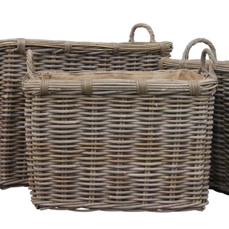 Small Rectangle Basket With Ear Handles