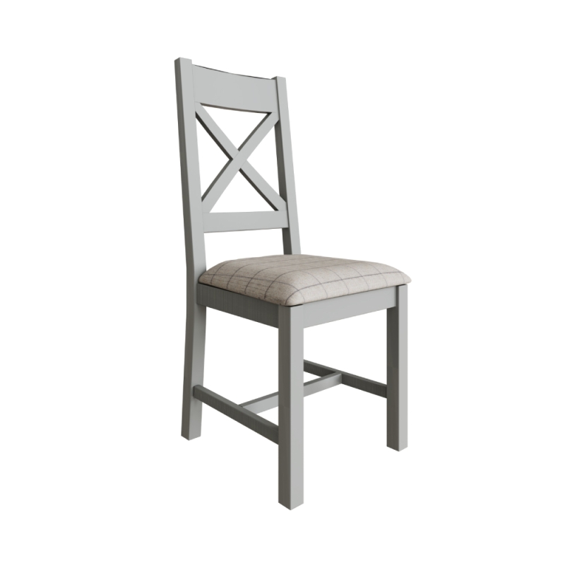 Harleston Crossback Chair Check Natural/Grey