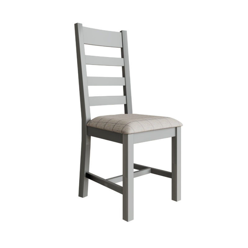 Harleston Saltted Chair Check Natural/Grey