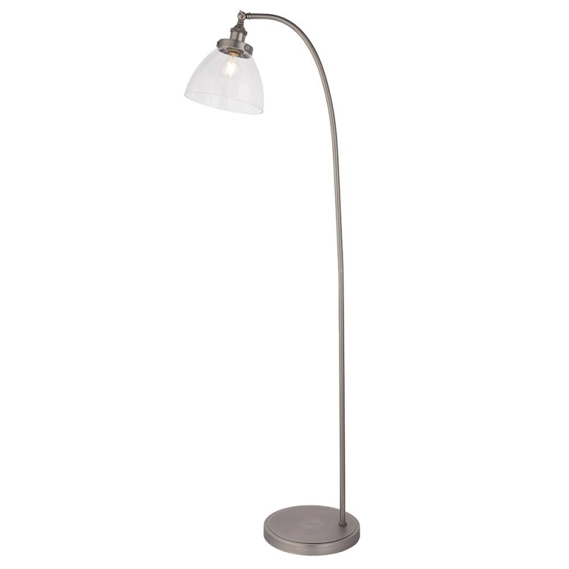 Hoxne Floor Lamp Brushed Silver