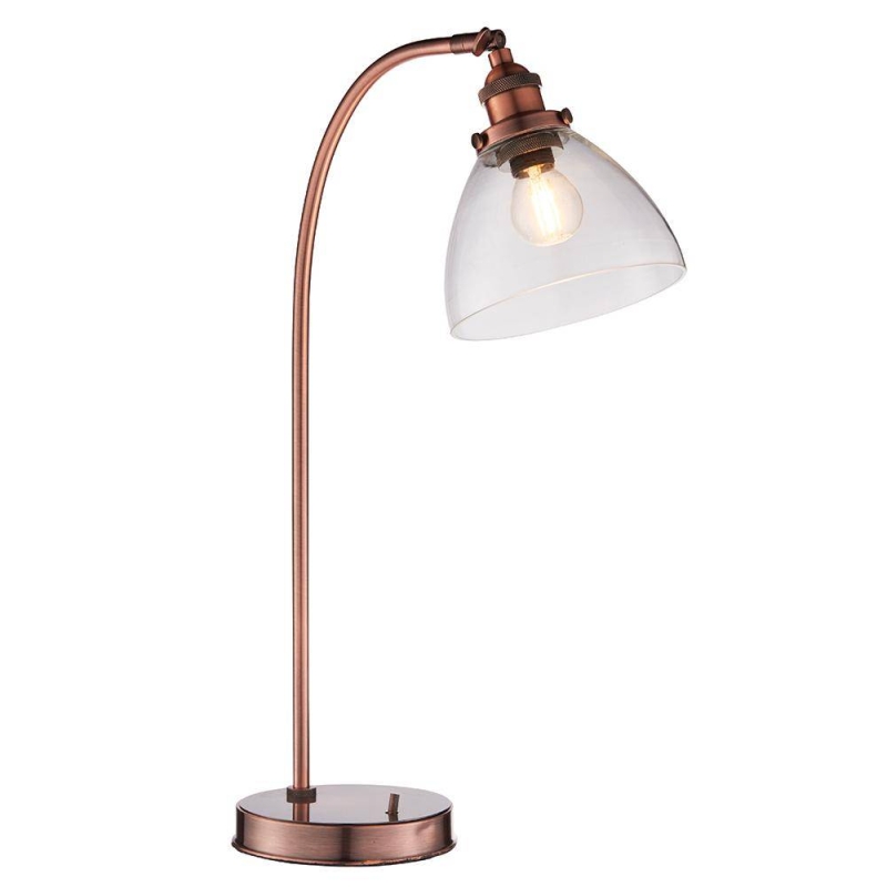 Hoxne Table Lamp Aged Copper