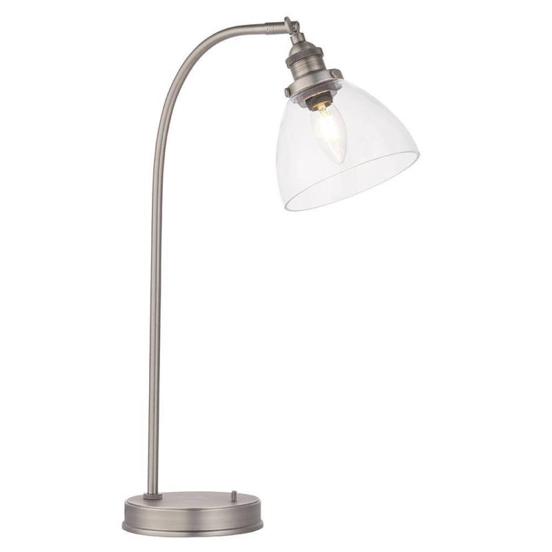 Hoxne Table Lamp Brushed Silver