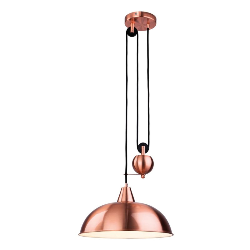 Century Rise & Fall Ceiling Light Brushed Copper