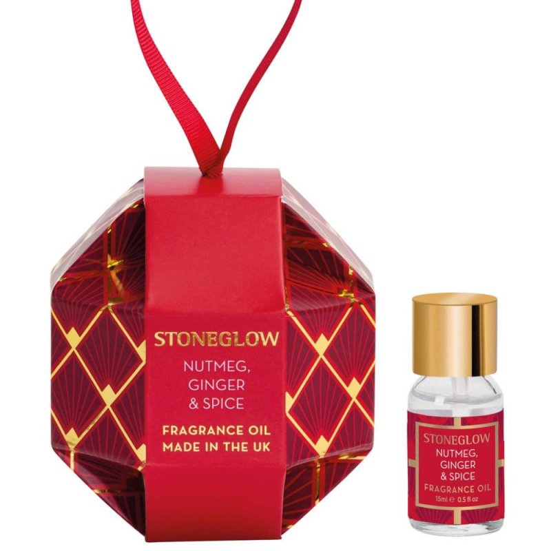 Stoneglow Seasonal Collection -Nutmeg, Ginger & Spice Fragrance Oil Bauble