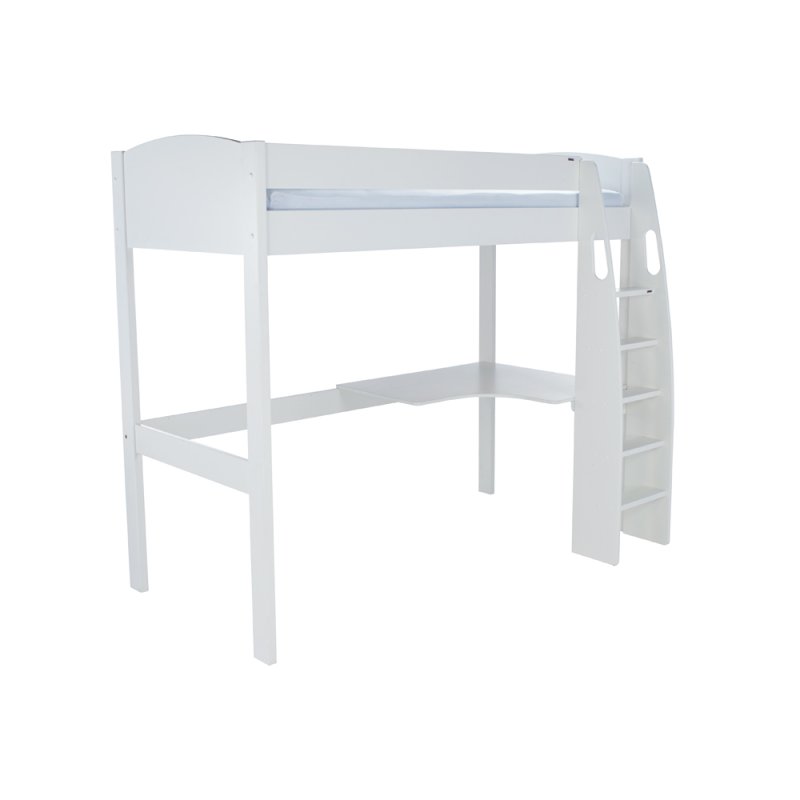 Stompa Duo Uno S Highsleeper Including Desk - White Headboards