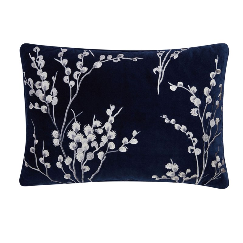 Pussy Willow 35cm x 50cm Feather Filled Cushion Midnight
