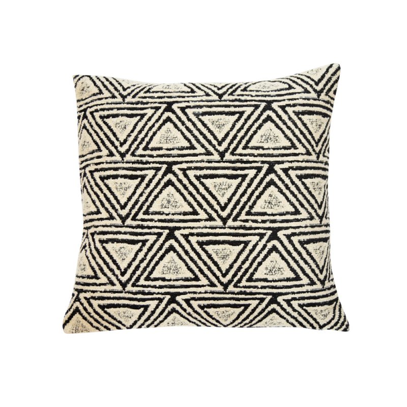 Kimanthi 50cm Mono Textured Woven Triangle Geo Cushion