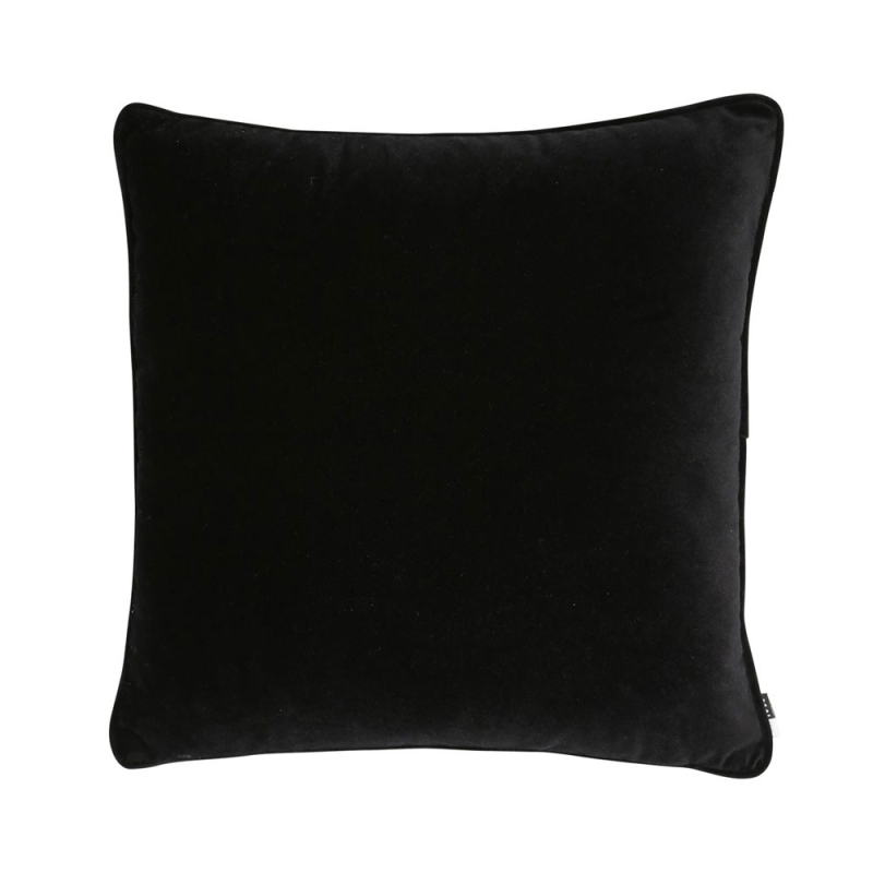 Malini Luxe 50cm Velvet Piped Cushion Black