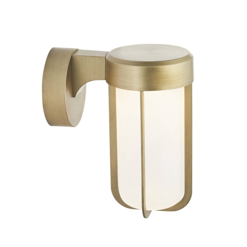 Brushed Gold & Frosted Glass LED Wall Light