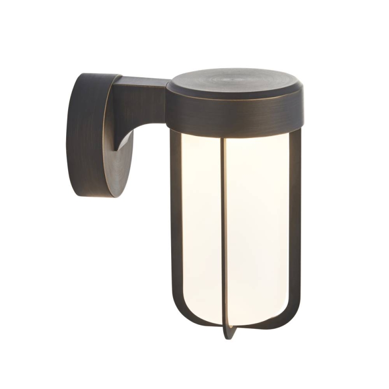 Brushed Bronzed & Frosted Glass LED Wall Light
