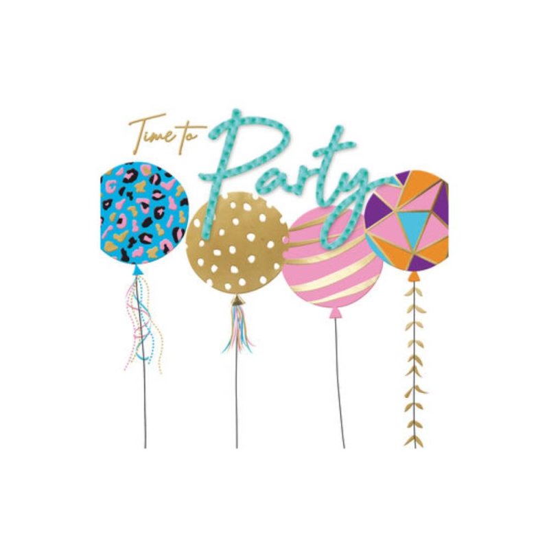 Time To Party Birthday Greeting Card