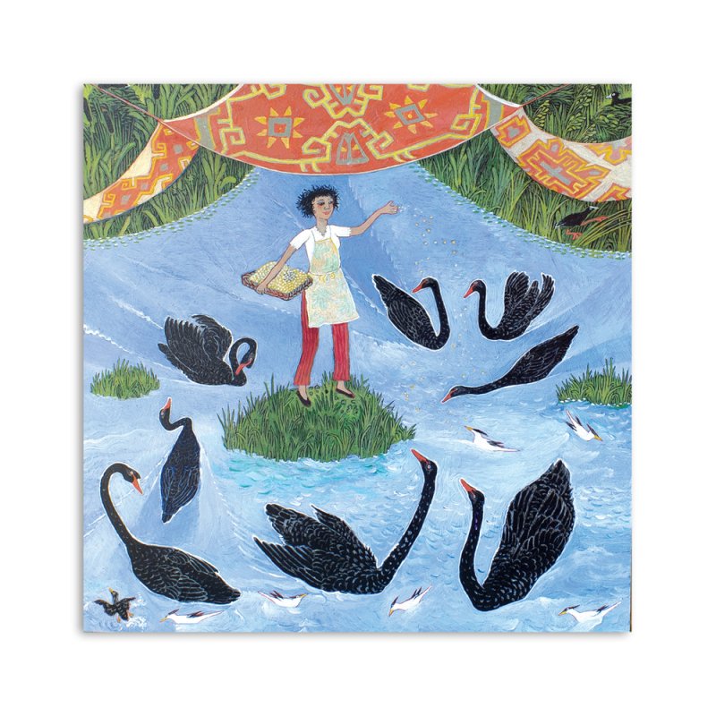 Black Swans Greeting Card