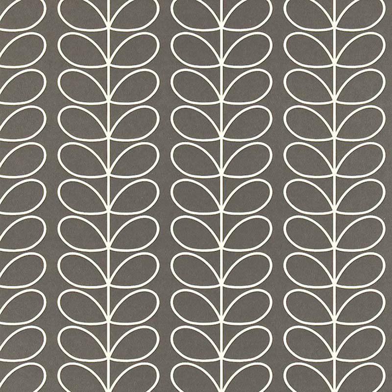 Orla Kiely Linear Stem Grey Fabric