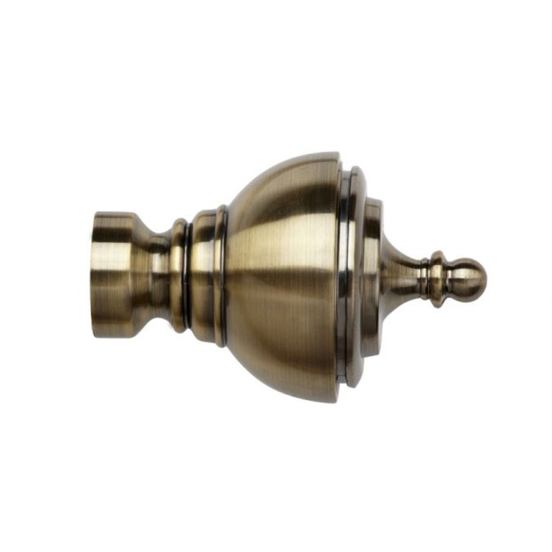 Hareball 28mm Finial Antique Brass