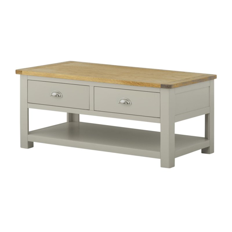 Pemberley Coffee Table With Drawer Stone