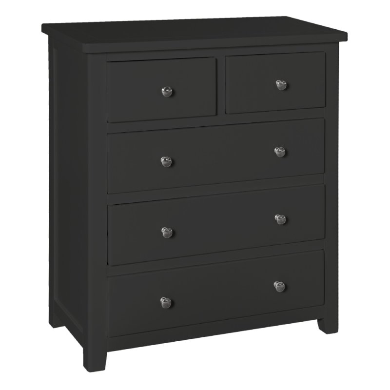 Hamilton 2+3 drawer bedside chest charcoal