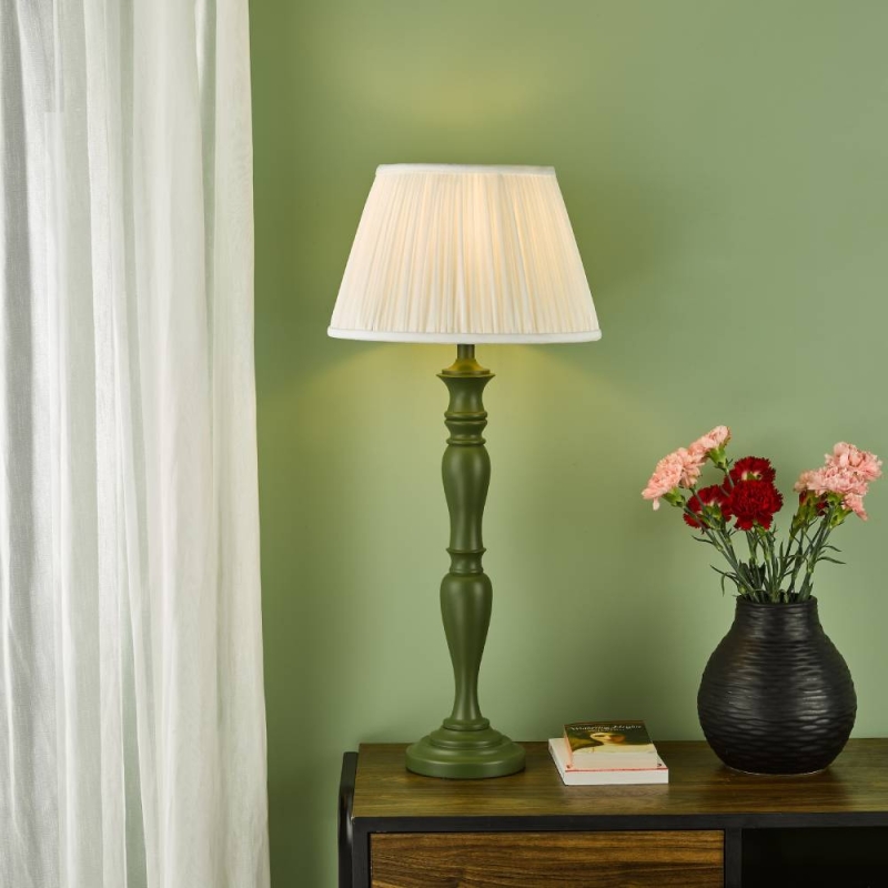 Caycee Green Table Lamp With Shade