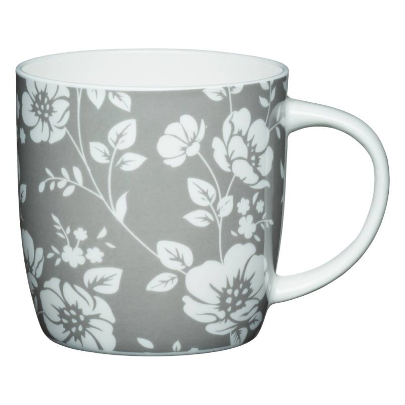 Kitchen Craft Grey Floral Mug 