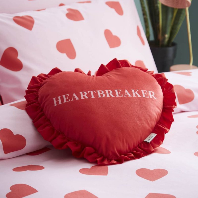 Skinny Dip Heartbreaker Cushion 40x40cm Ruby